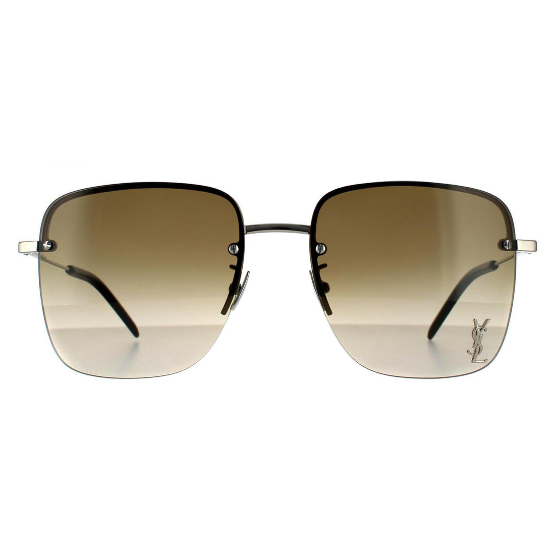 Saint Laurent SL 312 M Sunglasses Silver / Green Gradient