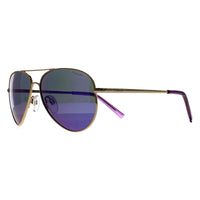 Polaroid Kids Sunglasses PLD 8015/N HZJ MF Gold Lilac Violet Mirror Polarized
