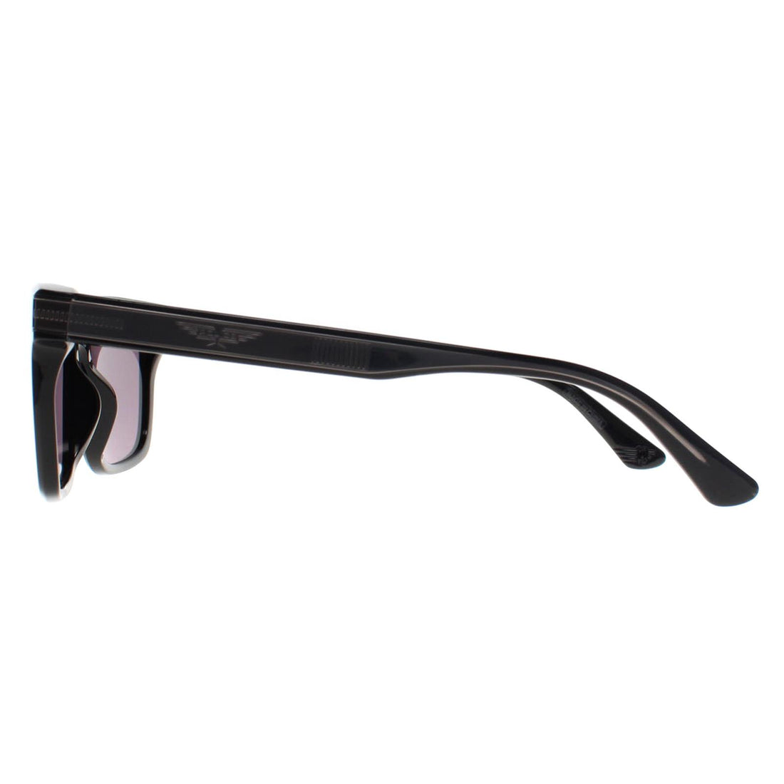 Police Sunglasses SPLF12 Origins Hero 2 0700 Shiny Black Smoke Mirror