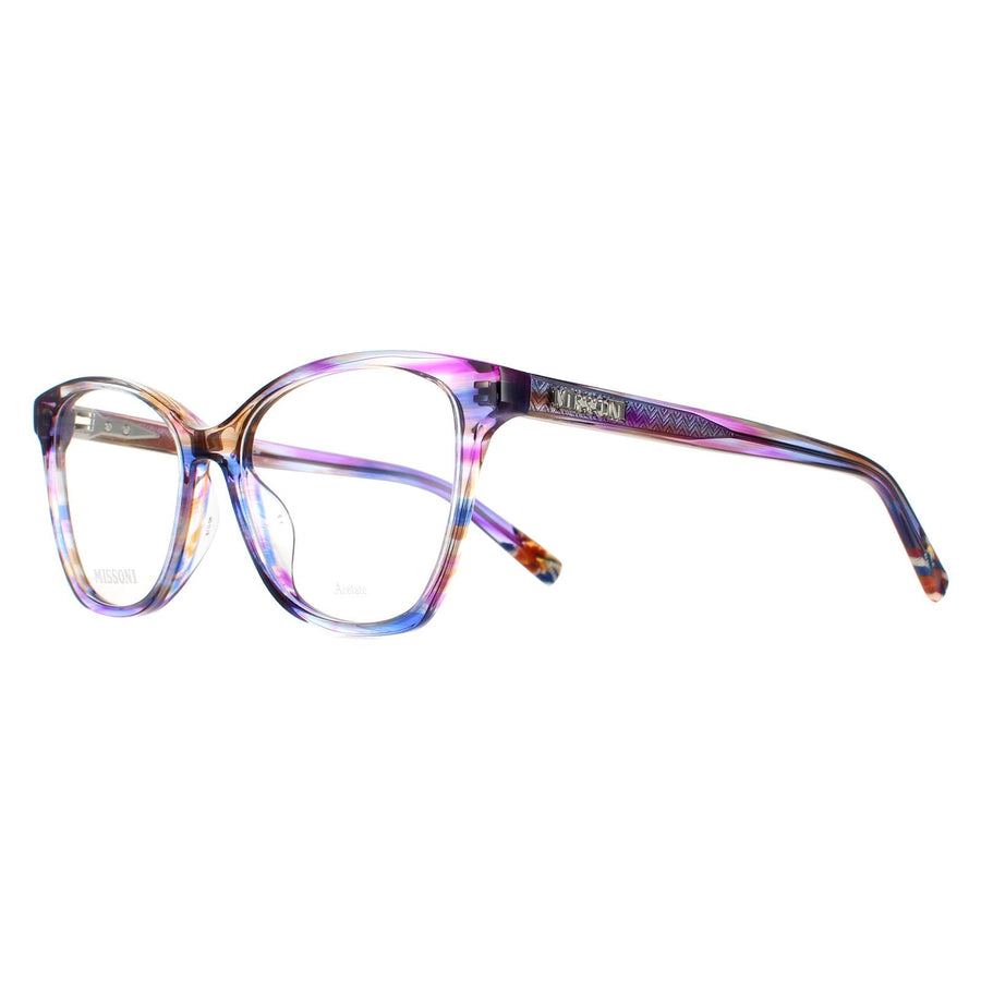 Missoni Glasses Frames MIS 0013 V43 Transparent Striped Purple Women