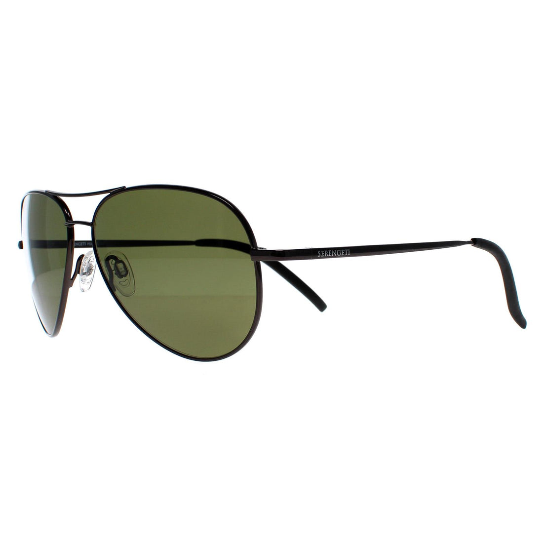 Serengeti Sunglasses Carrara 8554 Shiny Gunmetal Mineral Polarized 555nm Green
