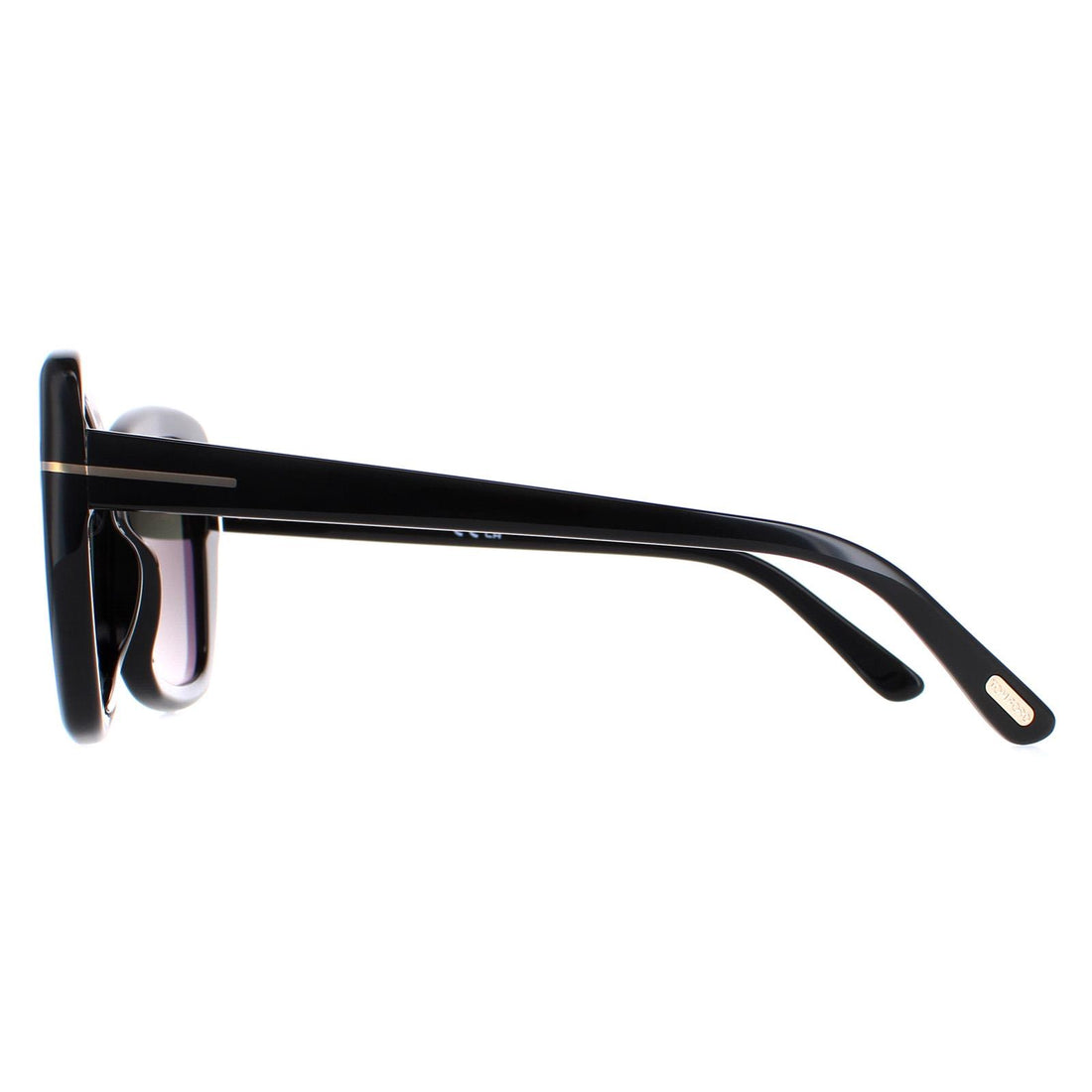 Tom Ford Sunglasses Maeve FT1008 01B Shiny Black Smoke Gradient