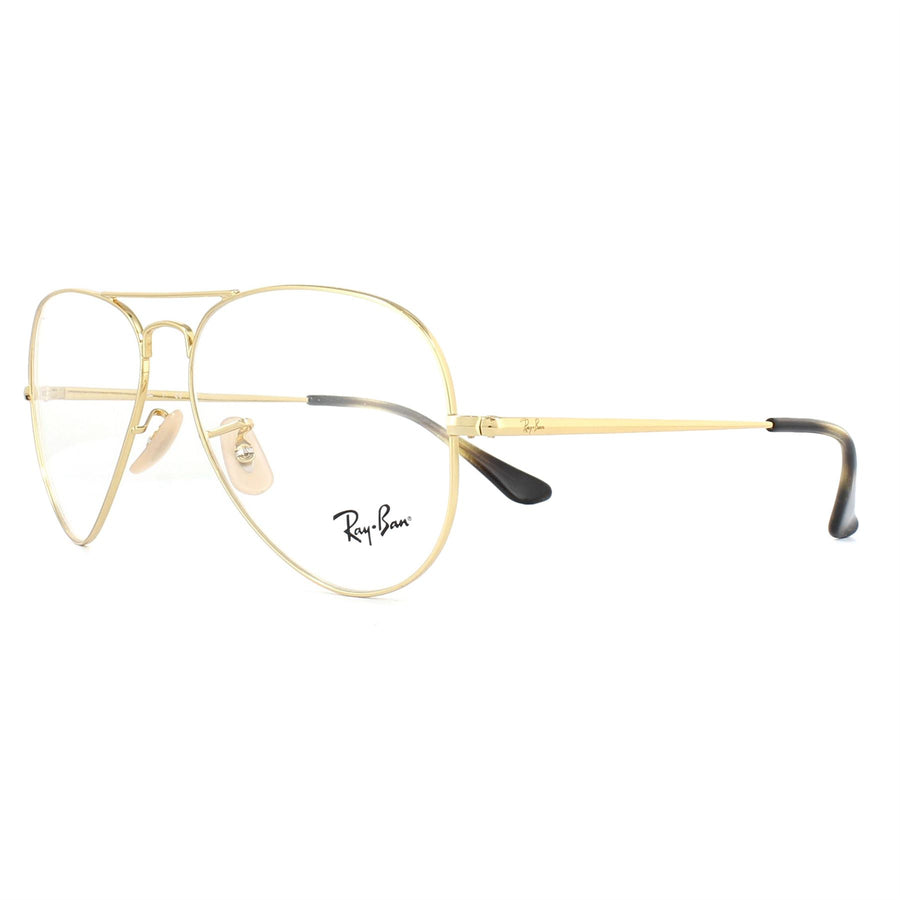 Ray-Ban Glasses Frames 6489 Aviator 2500 Gold 58mm