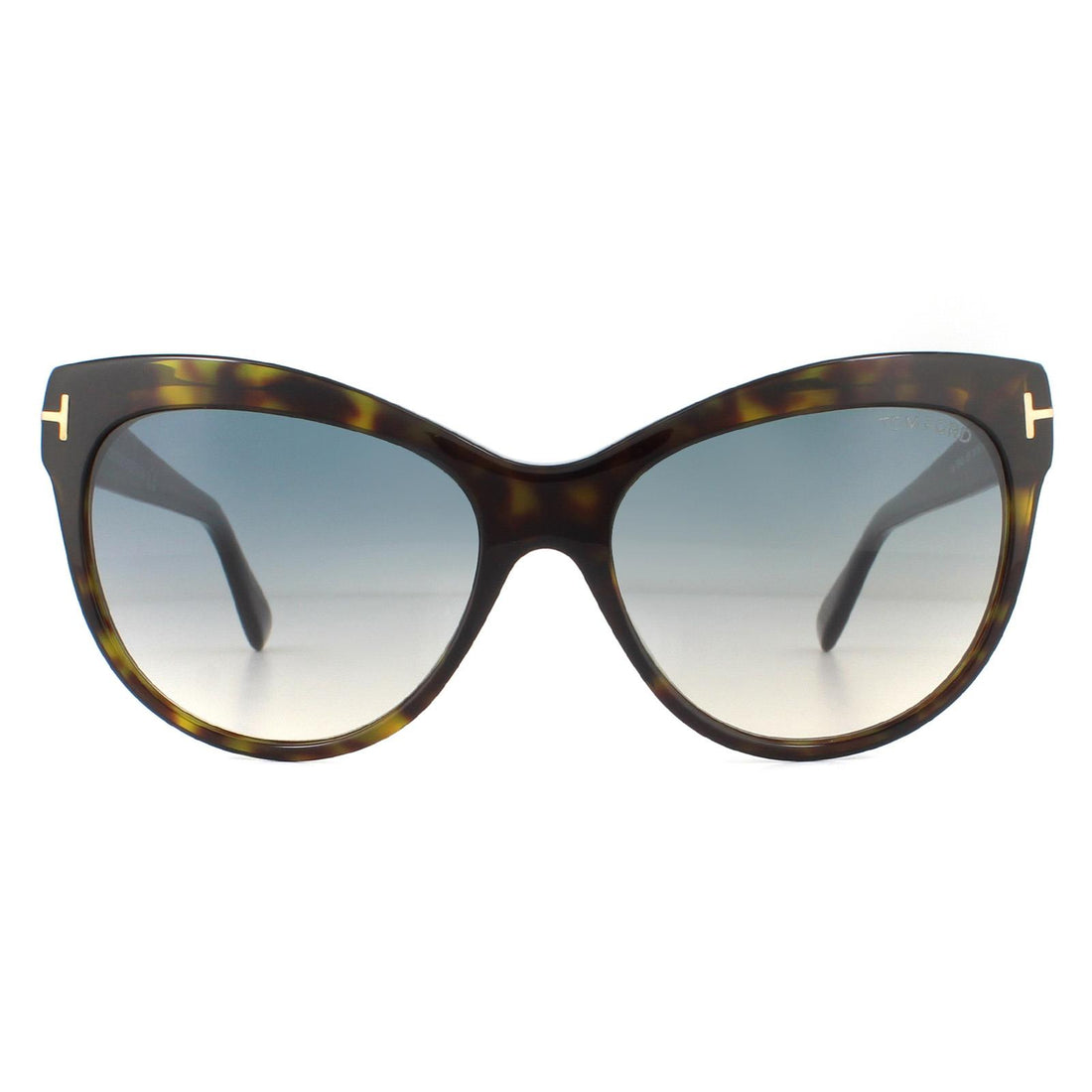 Tom Ford Sunglasses Lily FT0430 52P Dark Havana Green Gradient
