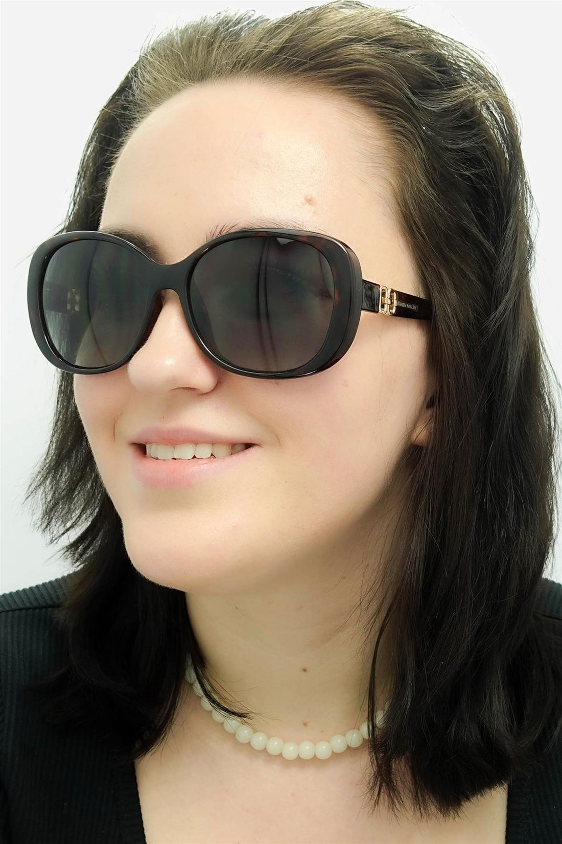 Karen Millen Sunglasses KM5054 100 Dark Havana Grey