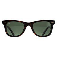 Ray-Ban Sunglasses Wayfarer 2140 Tortoise Green G-15 Polarized Medium 50mm