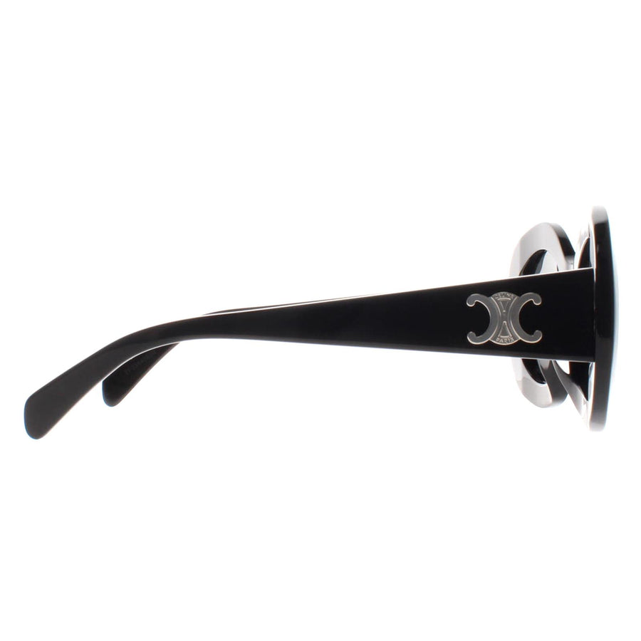 Celine Sunglasses Triomphe CL40292U 01A Shiny Black Smoke Grey