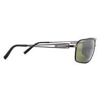 Serengeti Sunglasses Dante 7115 Shiny Gunmetal Black Tannery Mineral Polarized 555nm Green