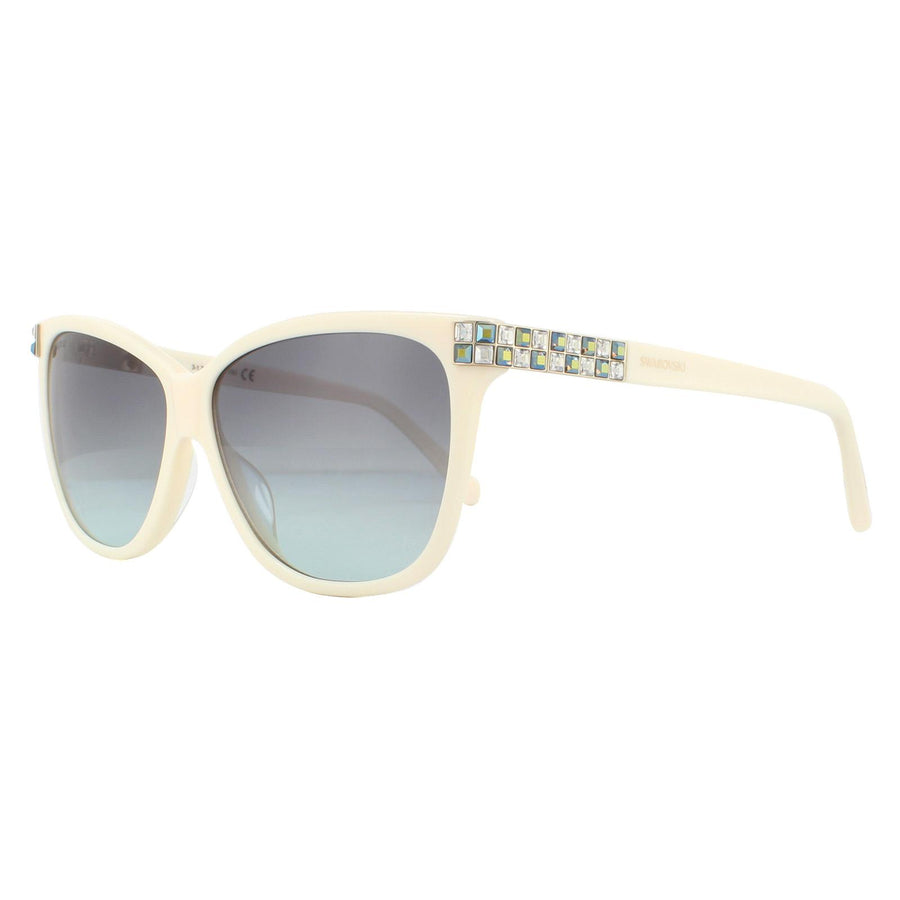 Swarovski Sunglasses SK0137 57B Shiny Beige Gradient Smoke