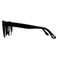 Tom Ford Sunglasses Lauren FT0614 01C Shiny Black Grey Mirrored