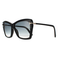 Tom Ford Sunglasses Leah FT0849 01B Shiny Black Smoke Gradient