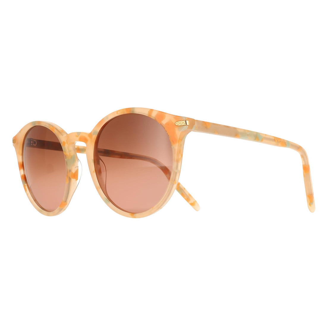 Serengeti Sunglasses Leonora SS028004 Shiny Peach Marble Mineral Polarized Drivers Gradient