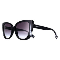 Burberry Sunglasses BE4393 Meryl 40518G Black with White Black Check Grey Gradient