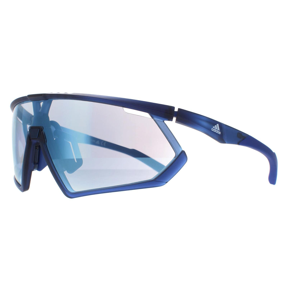 Adidas Sunglasses SP0001 91V Frosted Dark Blue Vario Azure Mirror Blue
