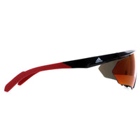 Adidas Sunglasses SP0027 01L Matte Black Contrast Mirror Red