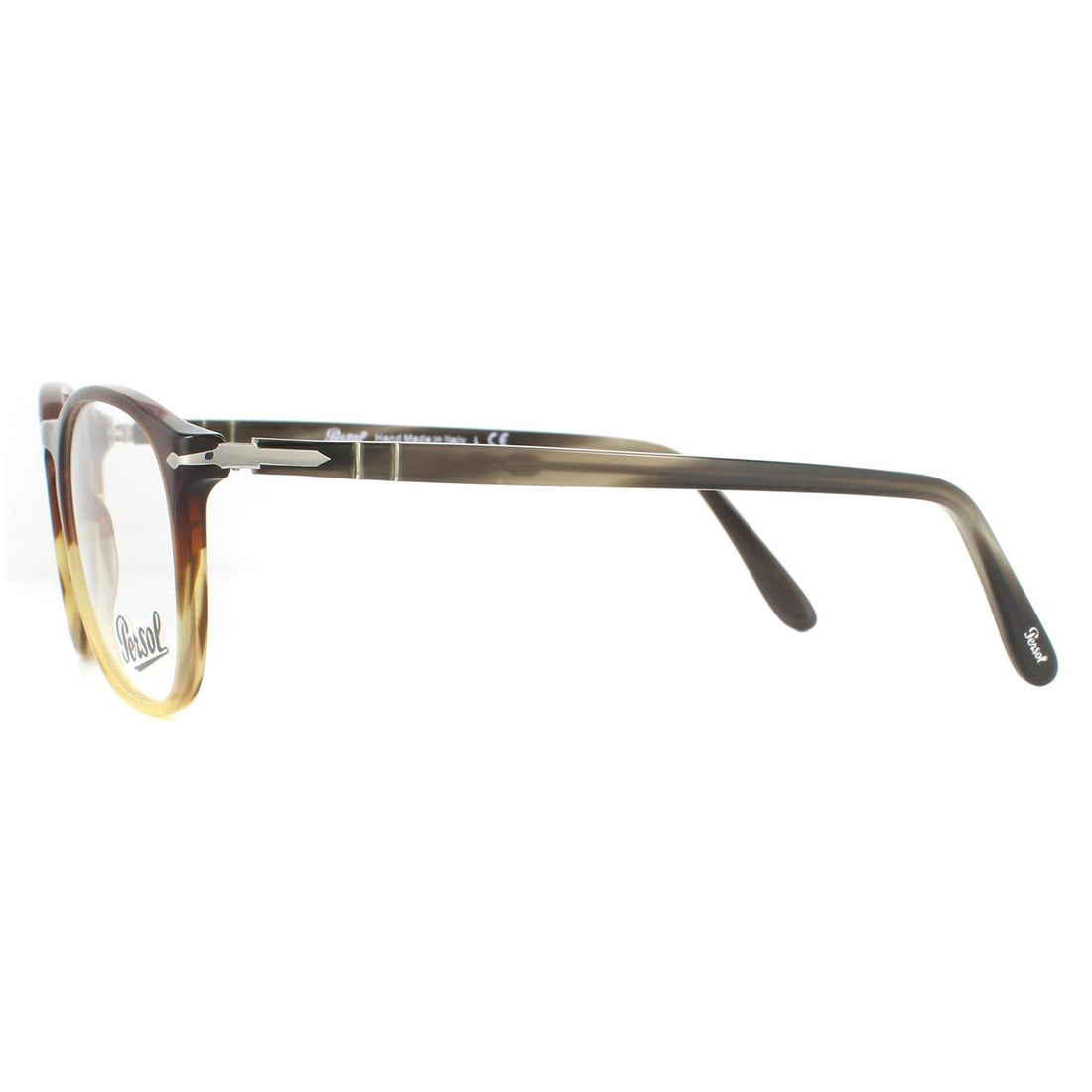 Persol Glasses Frames PO3007V 1136 Brown Striped Men