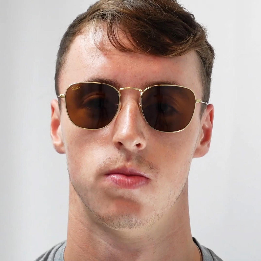 Ray-Ban Sunglasses Frank Legend RB3857 919931 Polished Black Green G-15