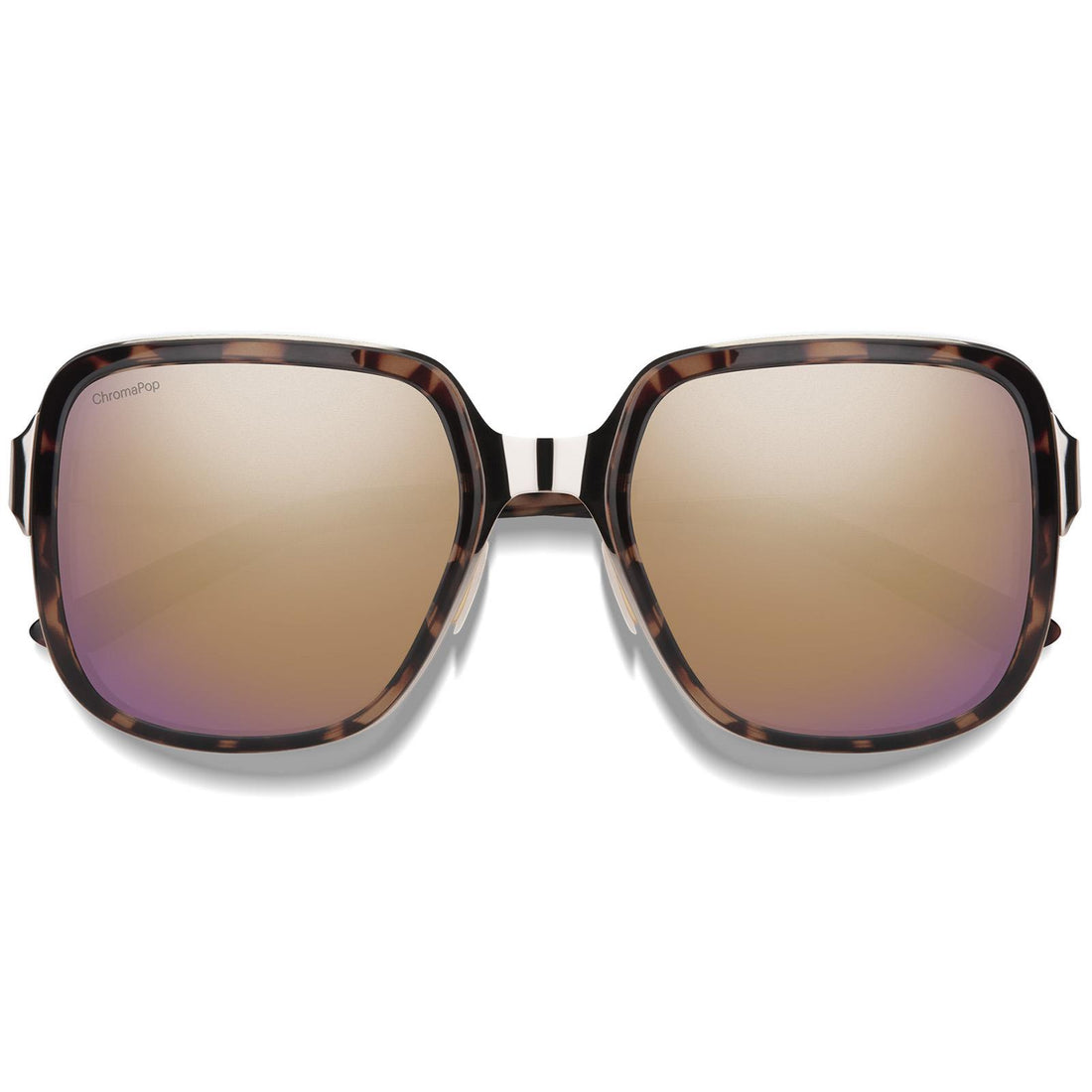 Smith Sunglasses Aveline WR9 9V Havana Brown ChromaPop Polarized Rose Gold Mirror