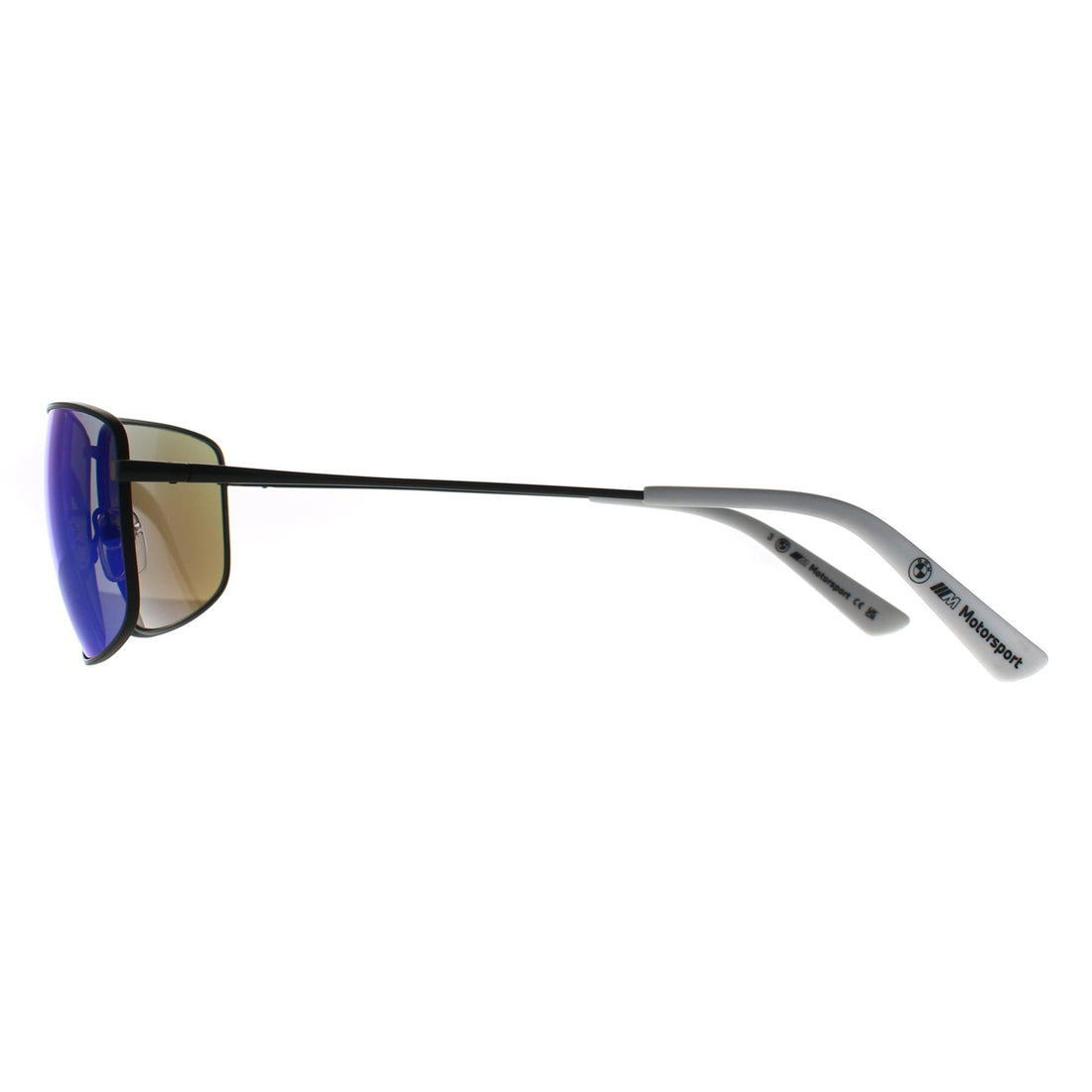 BMW Motorsport Sunglasses BS0027 02X Black Blue Mirror