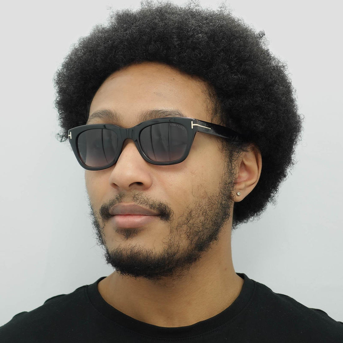 Tom Ford Sunglasses 0237 Snowdon 05B Black & Brown Smoke Grey Gradient 50mm