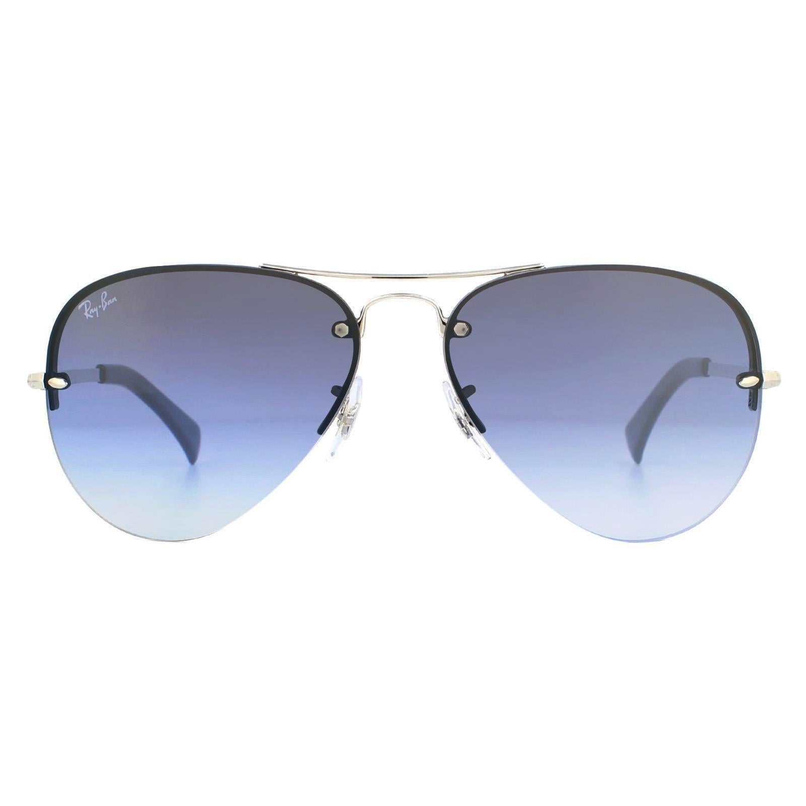 Sunglasses RB3449 91290S Silver Clear Grey Gradient
