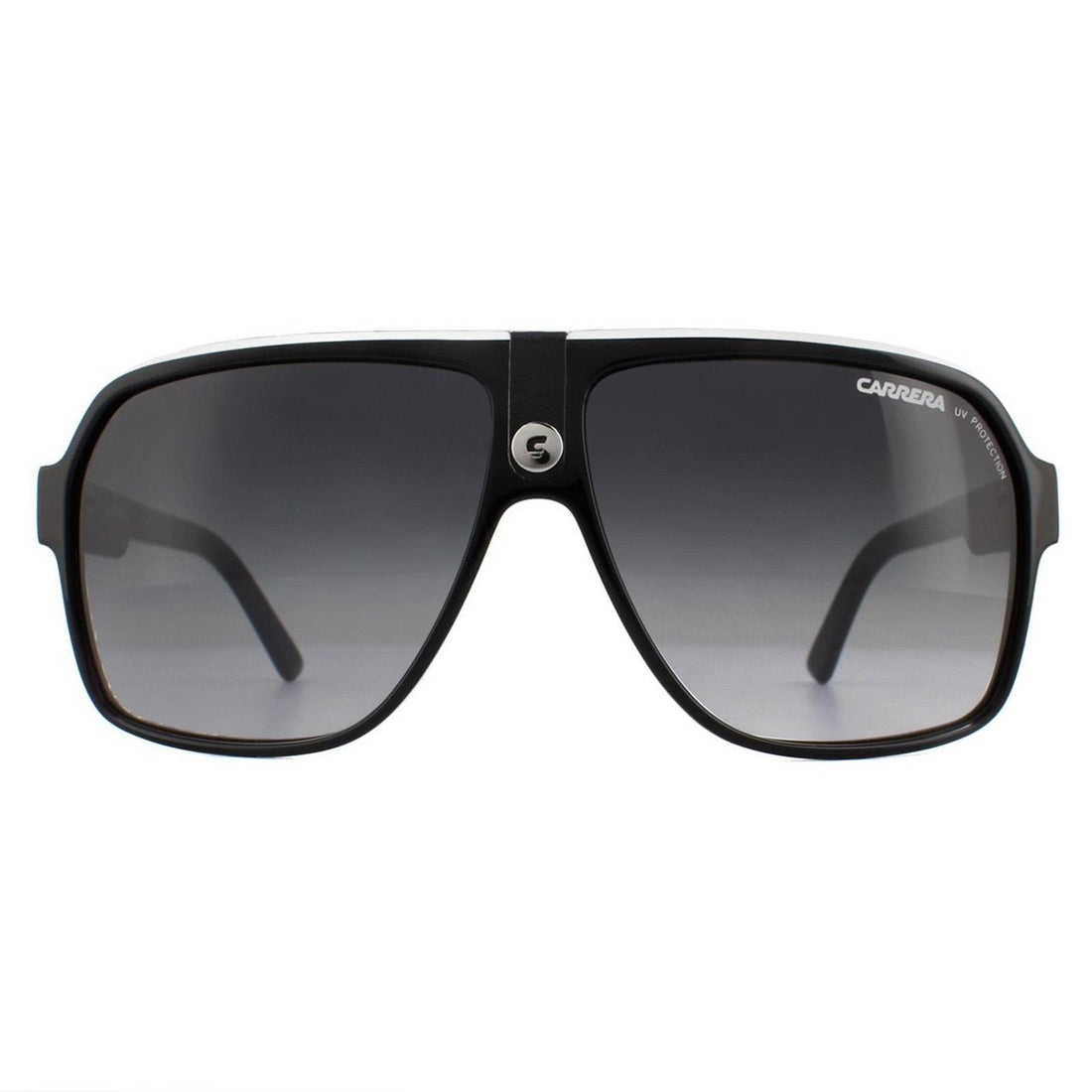 Carrera 33 Sunglasses Black and White / Grey Gradient