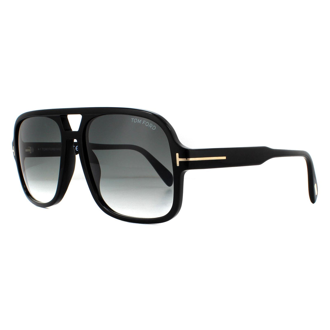 Tom Ford Sunglasses Falconer FT0884 01B Shiny Black Gray Gradient