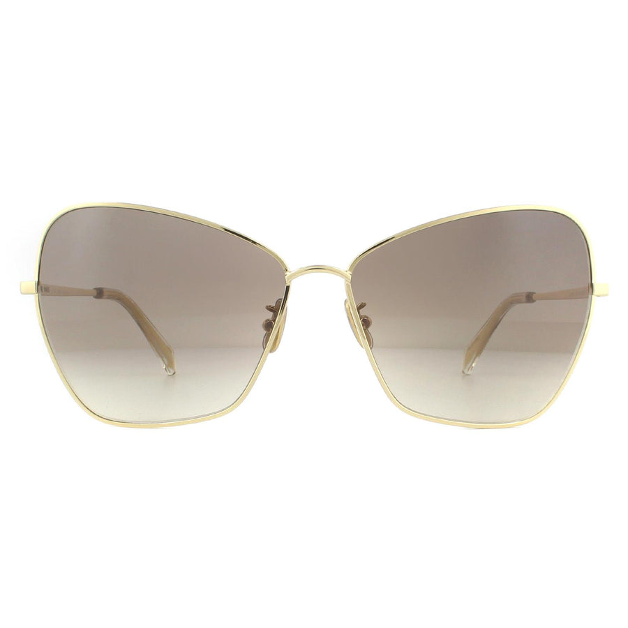 Celine CL40080U Sunglasses Shiny Endura Gold / Brown Gradient