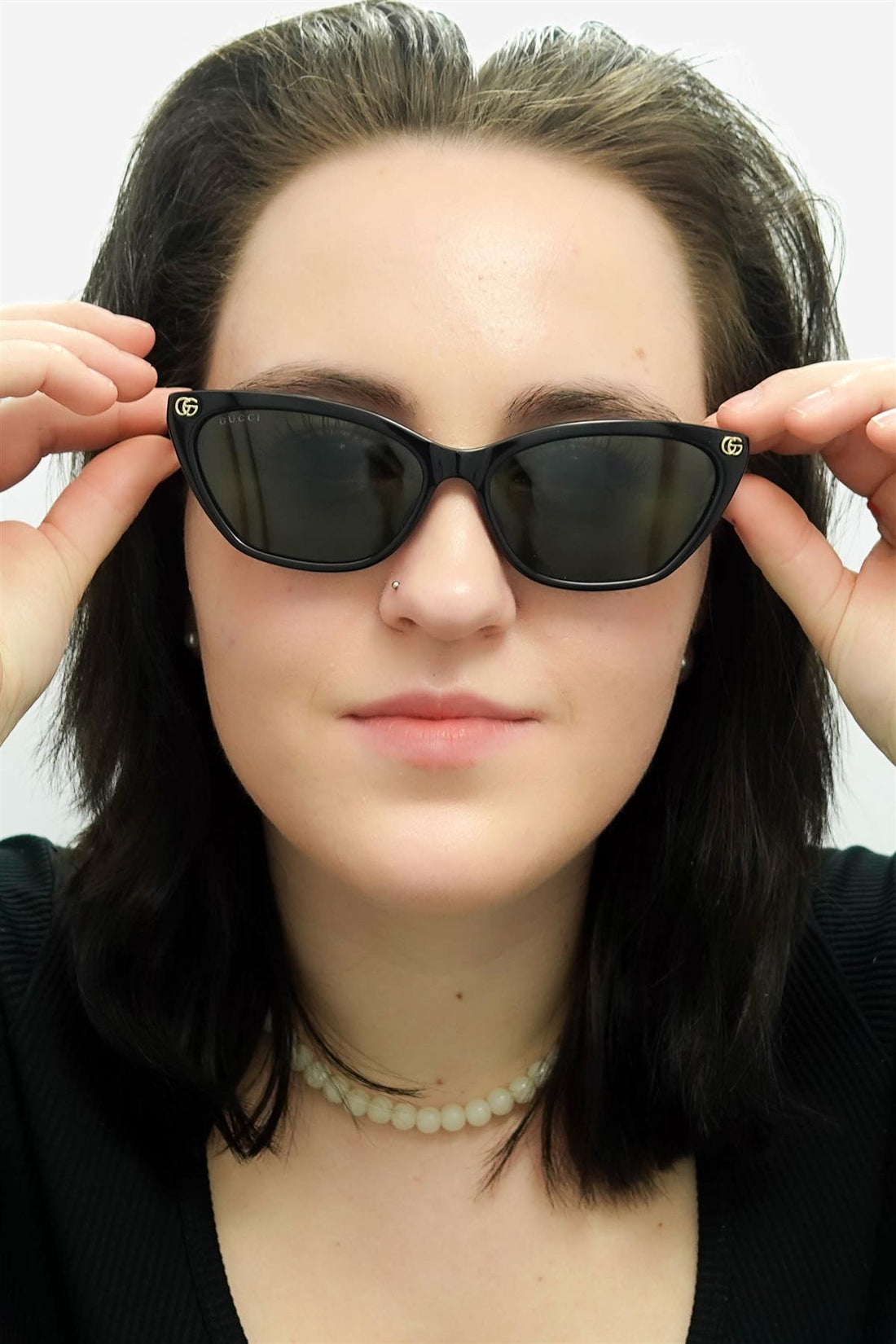 Gucci Sunglasses GG1815S 001 Shiny Black Grey