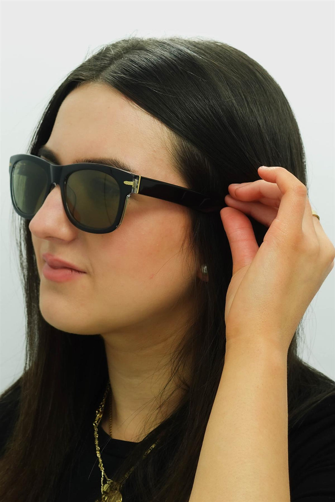 Serengeti Sunglasses Foyt SS549005 Shiny Black Transparent Layer Green 555nm