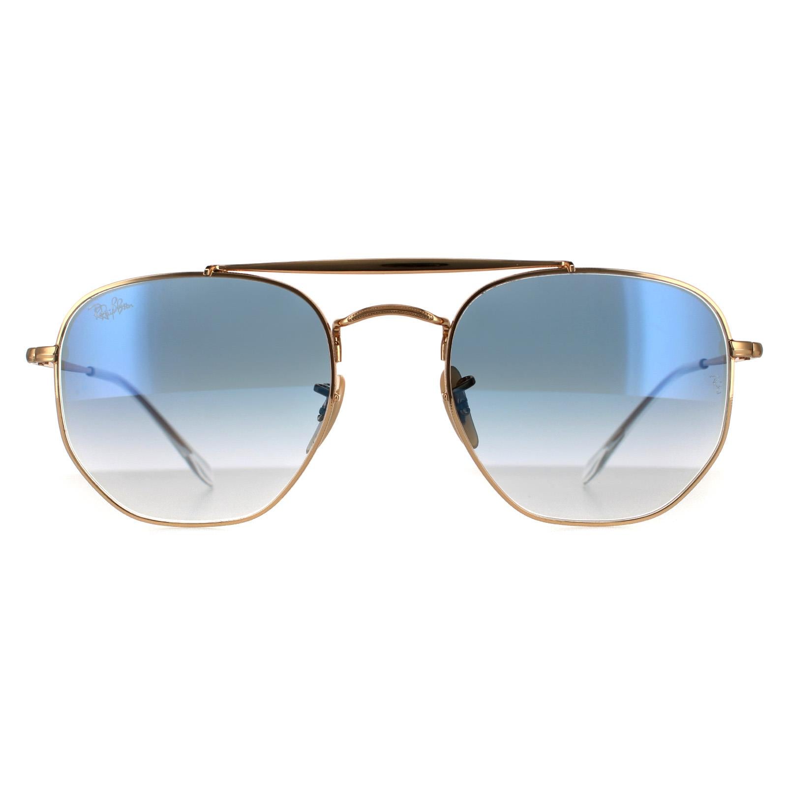 Sunglasses Marshal 3648 001 3F Gold Light Blue Gradient