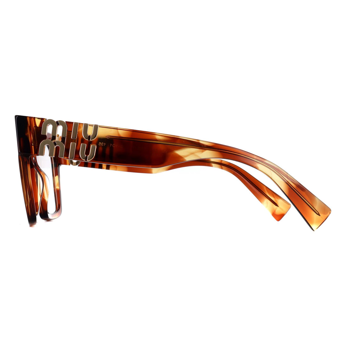 Miu Miu Glasses Frames MU04UV 11Q1O1 Striped Tobacco Women
