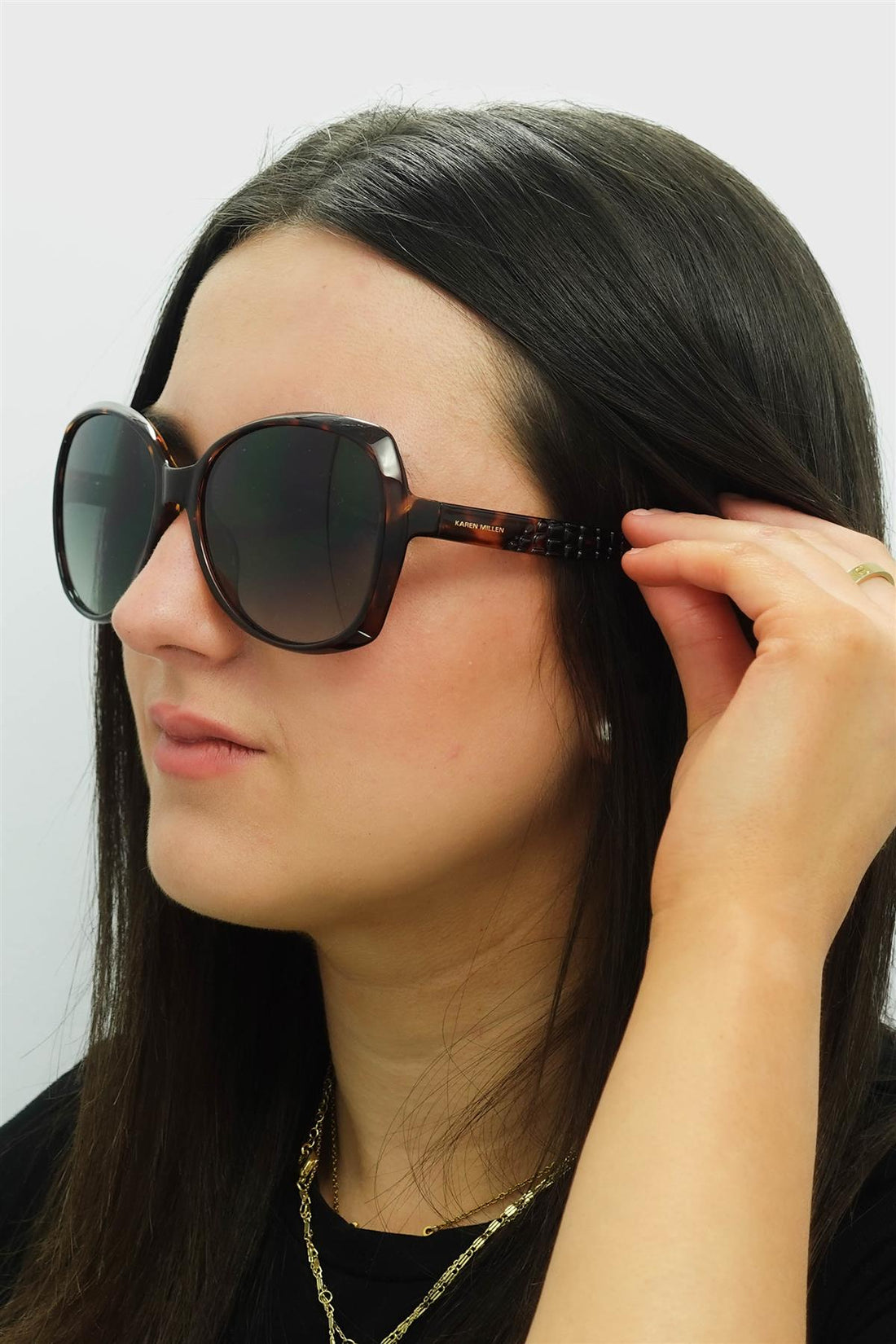Karen Millen Sunglasses KM5055 102 Havana Grey