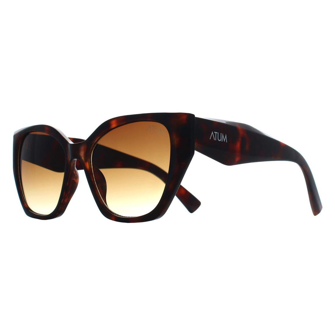 Atum Cat Eye Womens Brown Tortoise Brown Gradient Zenith Sunglasses