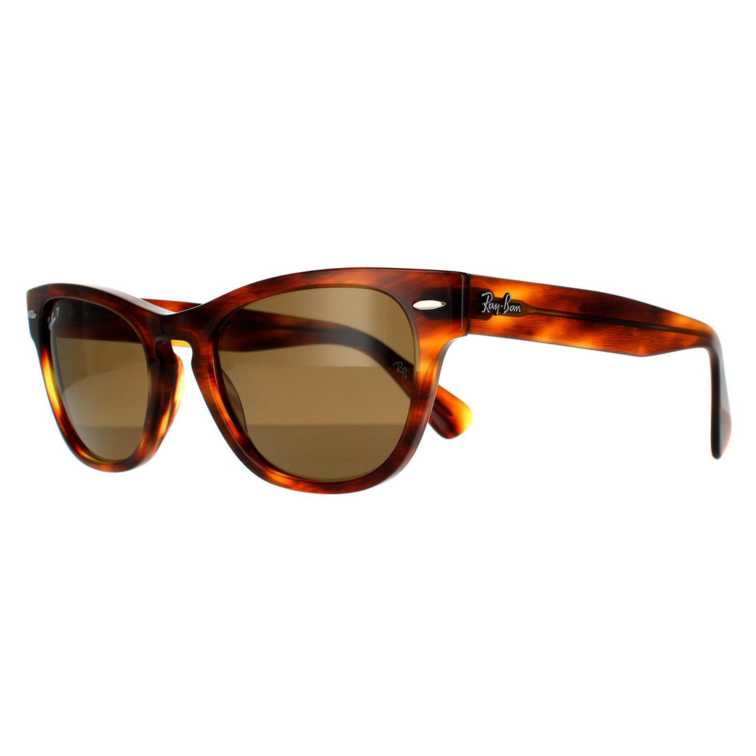 Ray-Ban Sunglasses Laramie RB2201 954/57 Striped Havana Brown Polarized 54mm