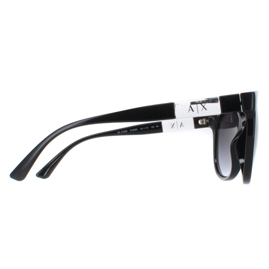 Armani Exchange Sunglasses AX4120S 81588G Shiny Black Grey Gradient