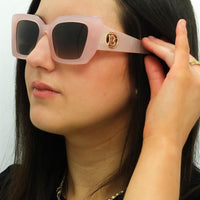 Burberry Sunglasses BE4344 Daisy 387413 Frosted Pink Brown Gradient