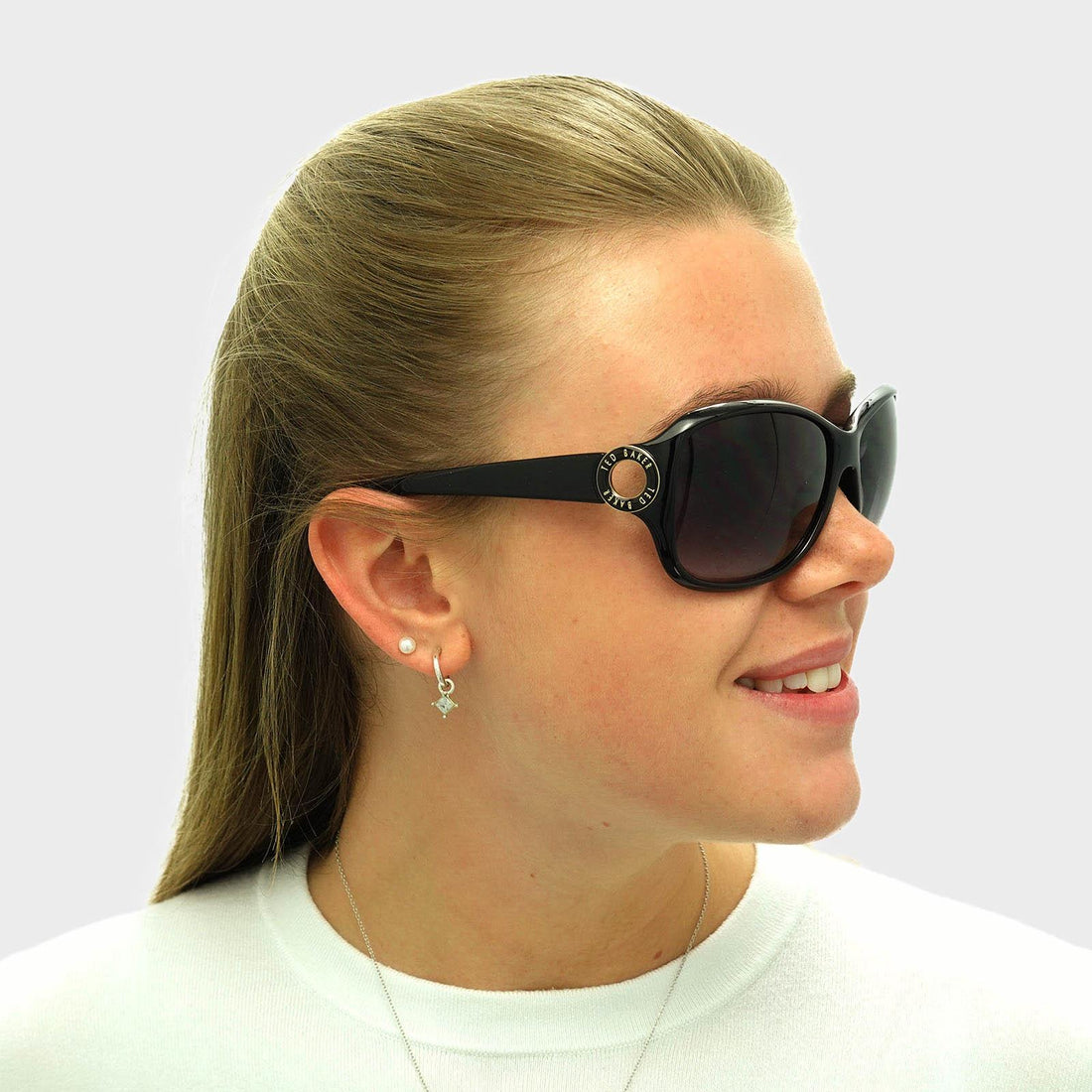 Ted Baker Sunglasses TB1207 Halle 001 Black Light Blue