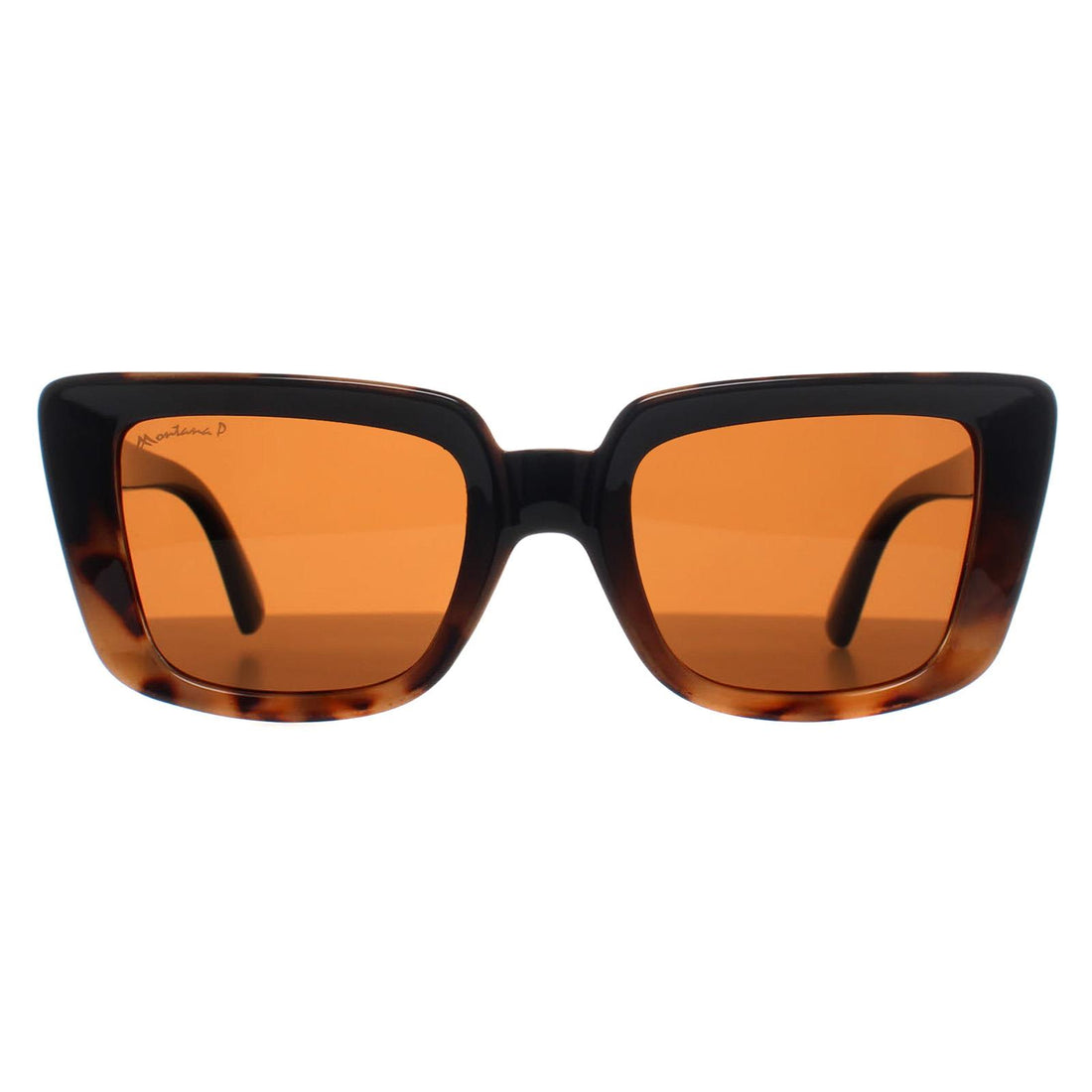 Montana Sunglasses MP193 A Shiny Black Turtle Brown Polarized
