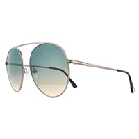 Tom Ford Sunglasses Simone 0571 14W Silver Green Yellow Gradient