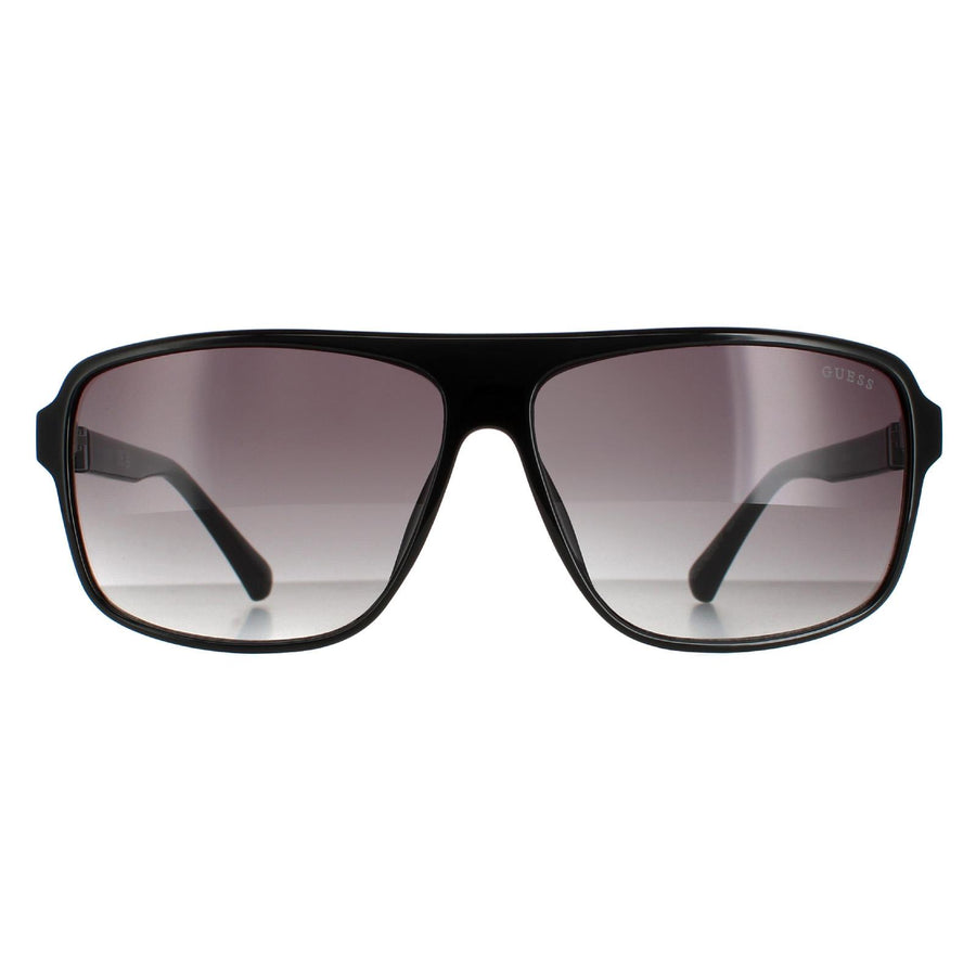 Guess Sunglasses GU00038 01B Shiny Black Smoke Gradient