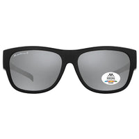 Montana Fit Over Glasses Sunglasses FO10 B Matte Black Silver Revo Mirror Polarized
