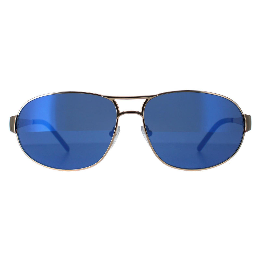Police Sunglasses S8565 300B Light Gold Blue Flash Mirror