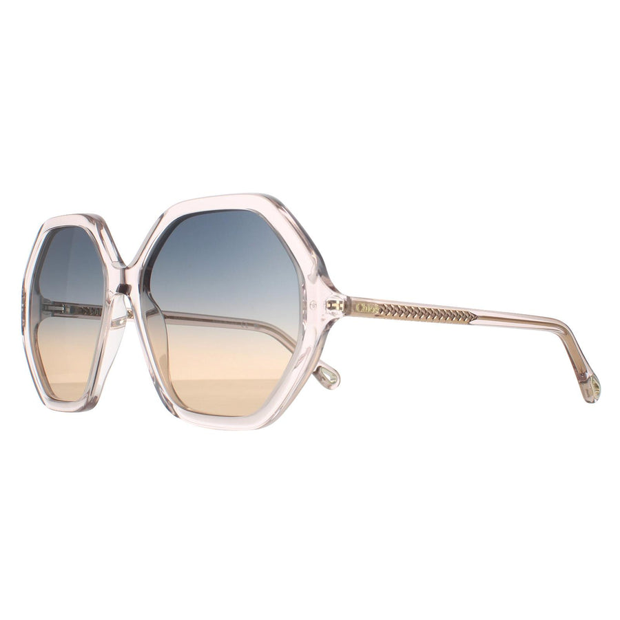 Chloe Sunglasses CH0008S Esther 002 Pink Crystal Blue to Peach Gradient