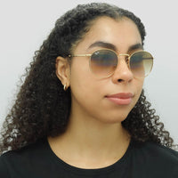Ray-Ban Sunglasses RB3637 New Round 001/51 Gold Brown Gradient