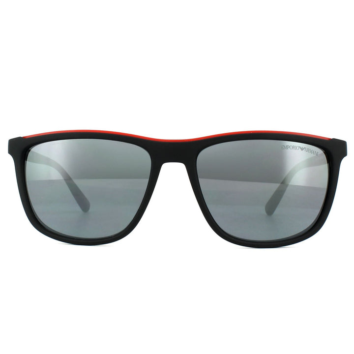 Emporio Armani Sunglasses EA4109 50426G Matt Black Light Grey Mirror Black