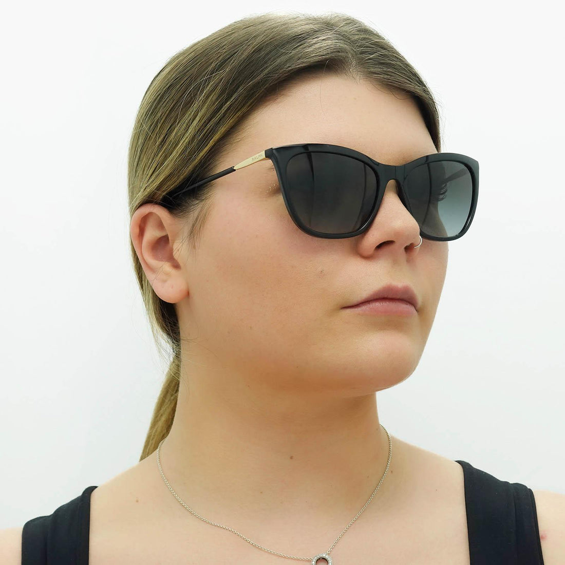 Ralph by Ralph Lauren Sunglasses RA5289 50018G Shiny Black Grey Gradient