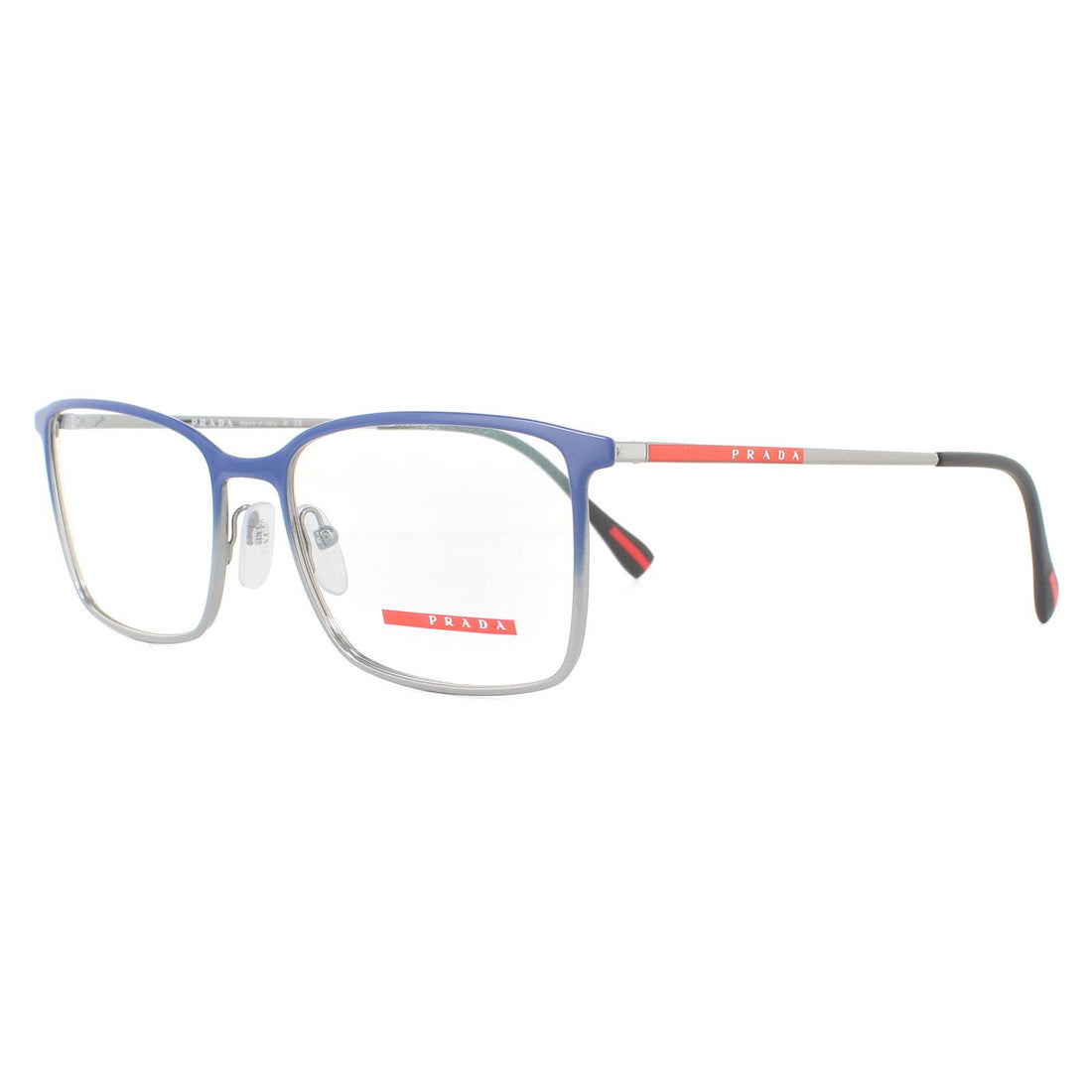 Prada Sport Glasses Frames PS51LV 5801O1 Top Blue Gradient Gunmetal Men