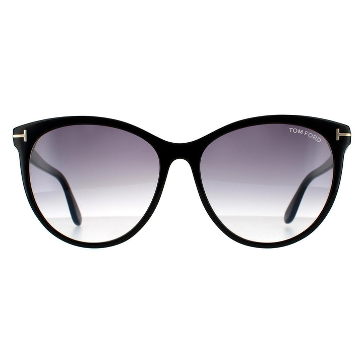Tom Ford Sunglasses Maxim FT0787 01B Shiny Black Smoke Grey Gradient