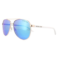 Michael Kors Sunglasses Hvar 5007 104525 Rose Gold White Blue Mirror